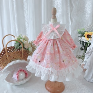 Pink Doll Dress Bjd Dress , Dolls Clothing, Bjd Skirt, Bjd Doll Outfit Clothes for 1/3 1/4 1/6  BJD SD doll Msd Yosd Bjd Doll Dress