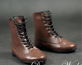 Botas de boneca BJD de couro sintético com cadarço: escala 1/3, 1/4, 1/6