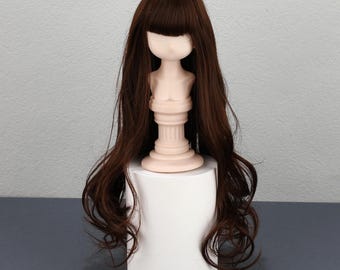 Curly BJD Doll Wig with Bangs: 1/6, 1/4, 1/3 Scale