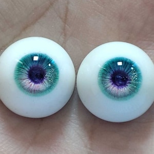 Hand Painted BJD Doll Eyes: Realistic Blue Resin Eyes (10mm-20mm)