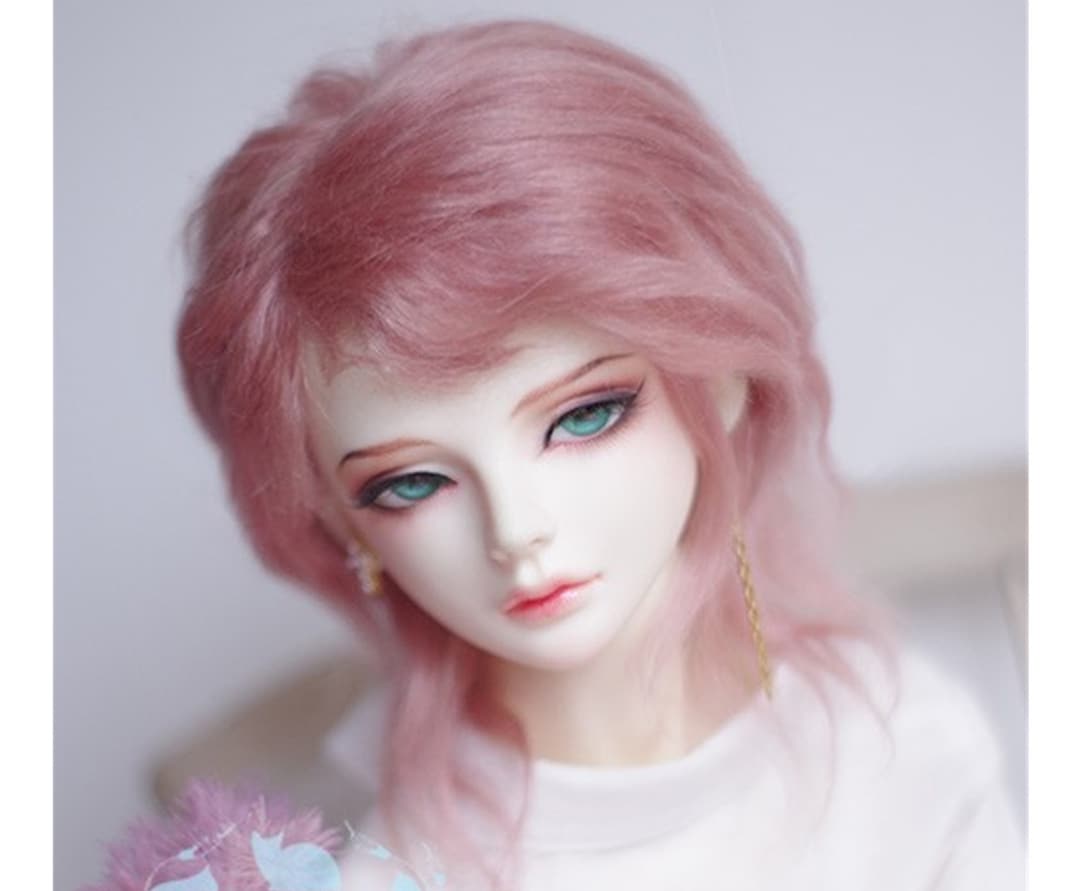 Mohair Doll Wig 1/6 1/4 1/3 Bjd Wig Doll Short Curly Wavy Wig Etsy