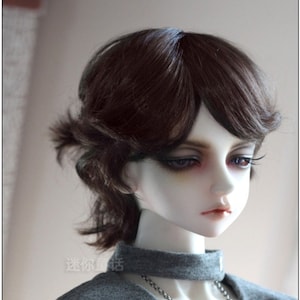 1/3 1/4 1/6 1/8 Short Wig Boy Doll Wigs Bjd Wig 9-10&quot; 8-9&#39;&#39; 7-8&quot; 6-7&quot; Curly Wig for SD/DD/Smart Doll/ Doll Accesories,Soft Doll Hair