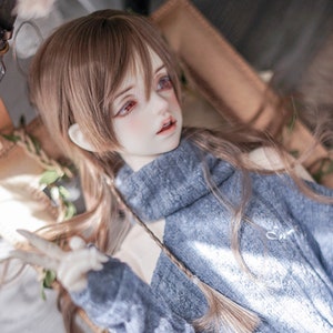 Custom BJD Doll Wig: Wolf Tail Pigtails, 1/3 1/4 1/6 1/8 Size