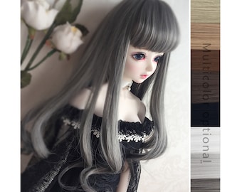 Custom Made 1/3 1/4 1/6  Doll Modeling Hair Bjd Big Curly Hair With Bangs for Dolls  BJD Wig 9-10'' 8-9" 7-8" 6-7"  for SD/MSD/Yosd