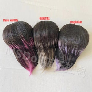 Bjd Custom Wig 9-10&quot; 8-9&quot; 7-8&quot; 6-7&quot; 5-6&quot; 1/3 1/4 1/6 BJD Wig Fashion Doll Wig for Yosd SD Msd Uncle Dolls Accessories,Short Wig Doll Hair