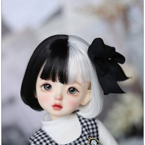 BJD Doll Wig: Short Two-Tone Hair, SD/DD/Smart Doll (6-10&quot;)