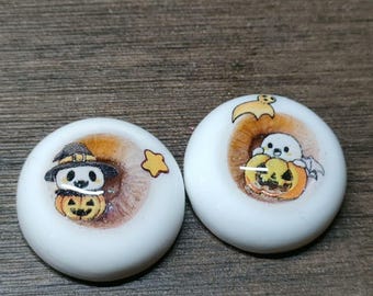 Hand-Painted Resin Doll Eyes, Halloween Anime Eyes (16-24mm)