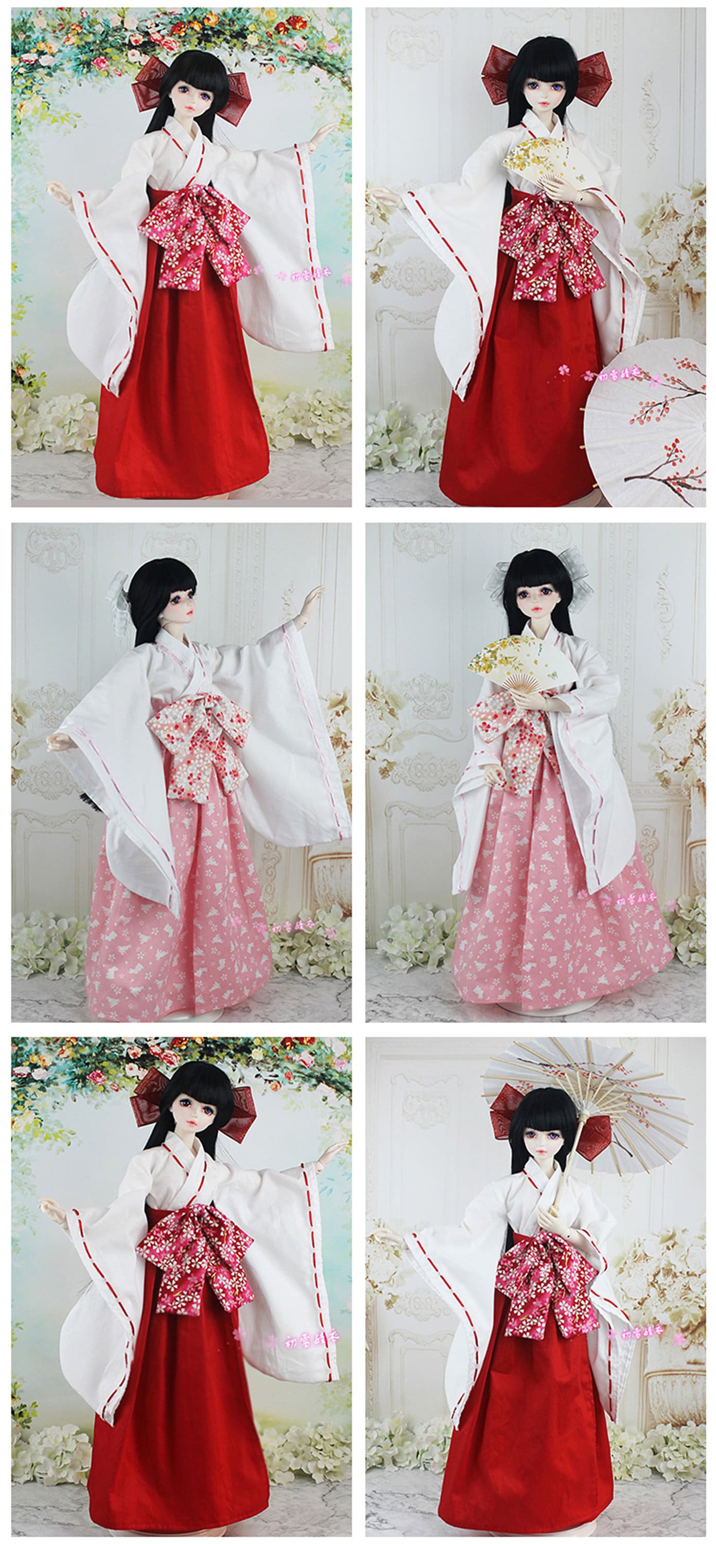 BJD Clothes Japanese Kimono for 1/3 SD Doll 1/4 Kimono BJD Clothes Japanese Kimono for 1/3 SD Doll 1/4 Kimono