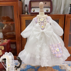 Bjd Doll Clothes Lolita Doll Dress for Blythe 1/3 1/4 1/6 Bjd Doll like Ob24/Yosd/Msd/Mdd/Minifee/DD/Smart Doll/SDGR Girl Doll Outfits