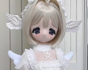1/3 1/4 1/6 Cat Ear BJD Wig, High Temp Silk Anime Styling Doll Hair
