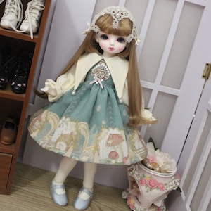 Doll Clothing 1/4 MSD Dress BJD Doll Clothes 1/6 Yosd Blythe Suit Dress Cotton Doll Clothes Casual Wear Clothes Lolita Dress Bjd Outfit