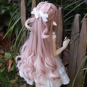 Long Curly BJD Doll Wig: Wavy Hair, 6-9&quot; MSD SD Doll Accessory