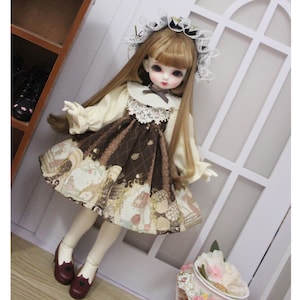 BJD Doll Dress Doll clothes Fashion Bjd Lolita Dress Doll Clothing 1/4 MSD Dress BJD Doll Clothes 1/6 Yosd Blythe Suit Dress Bjd Outfit