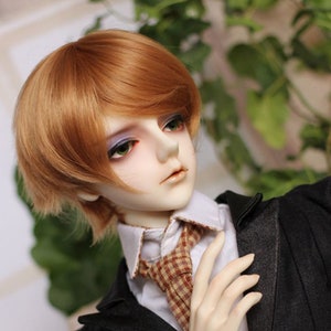 Short doll wig Bjd wig 1/3 1/4 1/6 1/8 boy doll hair, SD Doll wig, bjd short wig, bjd doll hair for 5-6&quot; 6-7&quot; 7-8&quot; 8-9&quot; 9-10&quot; head
