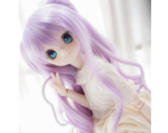 8-9" 7-8" Bjd Hair Wig Heat Resistant long wavy 1/3 1/4 BJD Wig Long Wavy Wig for Minifee Msd Mdd SD DD Smart Doll Accessores,Long Doll Wig