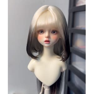 BJD Mohair Gradient/Ombé Jellyfish Style Wig Doll Hair for 16cm 16.5cm 18cm 18.5cm Head  1/4 1/6 Mosd Yosd Doll Straight Wig