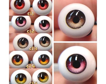 Handmade BJD Resin Eyes ,Eyes for Dolls,Doll Eyes,Safety Eyes,Craft Eyes,Toy Eyes 8mm 10mm 12mm 14mm 16mm 18mm 20mm 24mm Small /Normal  Iris