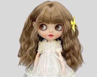 BJD Doll Wig Curly Hair for Blythe Zsiga Labubu Doll 24.5-26.5cm