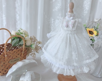 Bjd Doll White butterfly Dress Bjd Dress for  1/3 1/4 1/6  BJD SD doll Msd Yosd Bjd Doll Dress , Dolls Clothing, Bjd Skirt