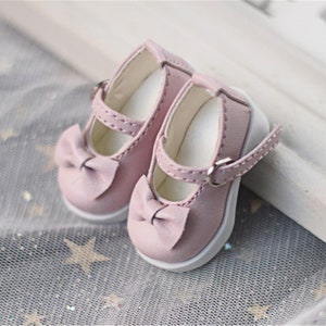 Middle Heel 1/6 Yosd BJD shoes, bjd doll leather shoes, bjd shoes with bow, smart doll shoes, doll shoes, bjd shoes