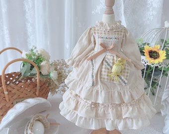 Pastoral Doll Dress: BJD Clothes for Blythe, Yosd, MSD, Smart Doll