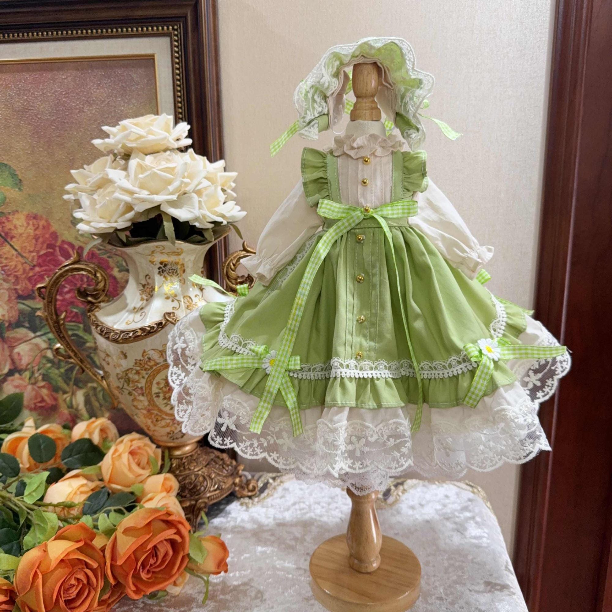 BJD Lolita Dress: Spring Green Fairy Outfit + Bracelet for 1/3, 1/4, 1/6  Blythe Dolls - Etsy