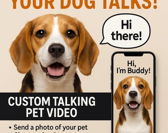 Custom Talking Dog Birthday Video | Personalized Pet Gift (Digital)
