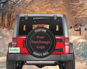Custom Spare Tire Cover: Personalized Text/Logo, Car Decor