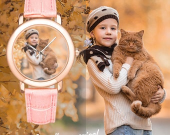 Personalized Custom Photo Watch With Your Picture / Message Unique Gift Watch for Women Even With Your Pet Great For All Memories-v2