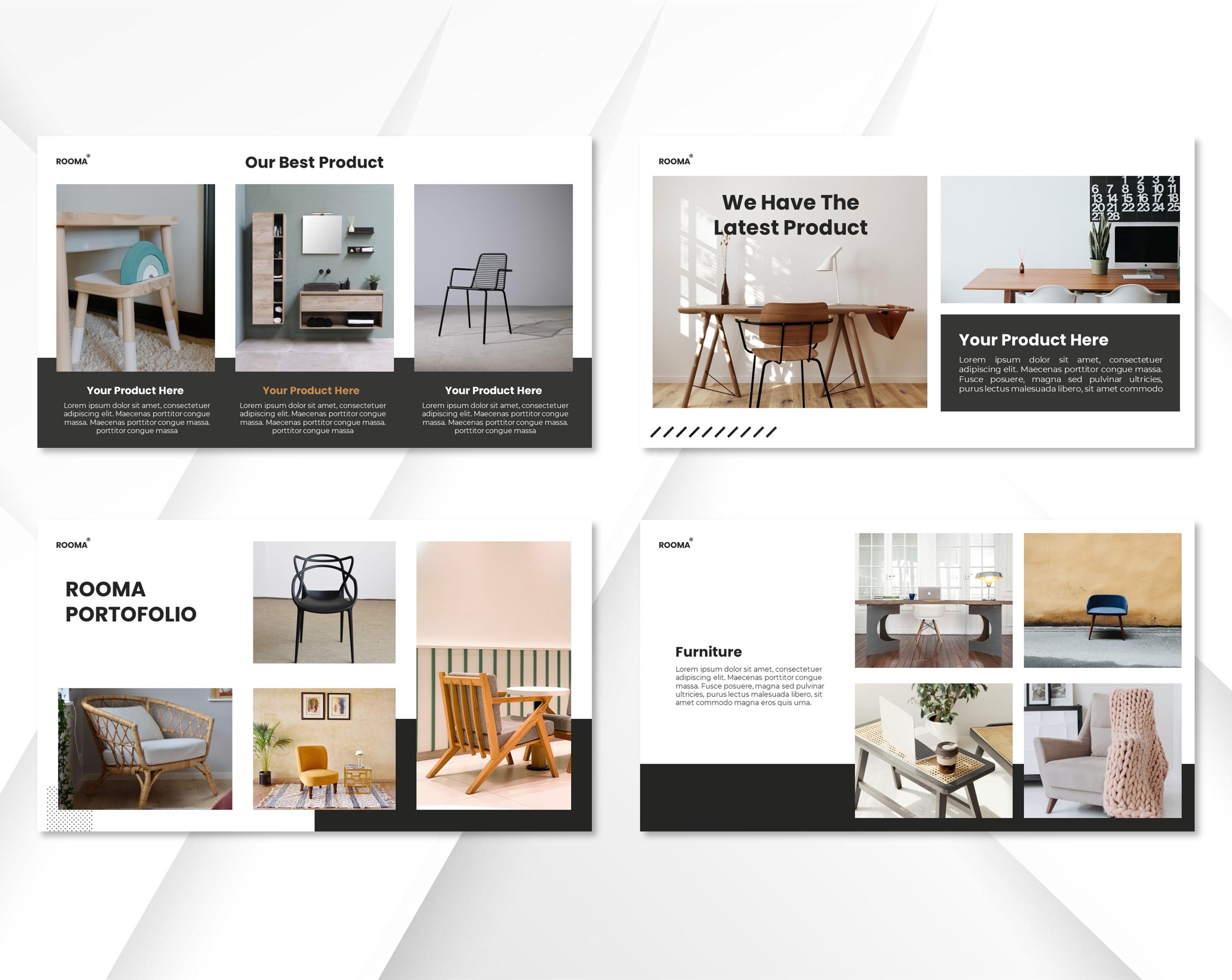 30 Slide Unique Furniture Presentation Template Creative - Etsy