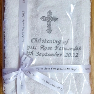 Baptism Personalised Embroidered towels bath robes Gift present