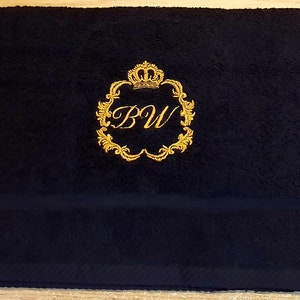 Monogram Initials EMBROIDERED PERSONALISED TOWELS