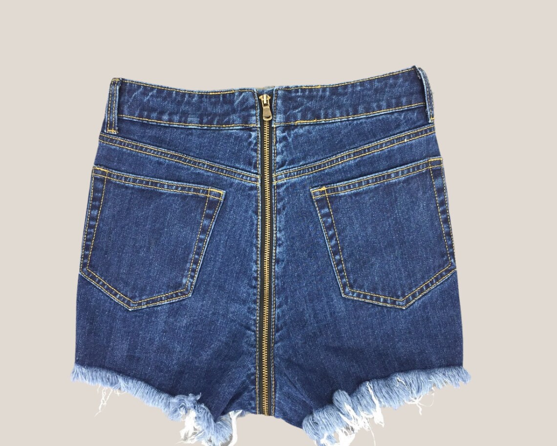 Cutoff Jean Shorts Women High Waisted Denim Booty Shorts Ripped Summer