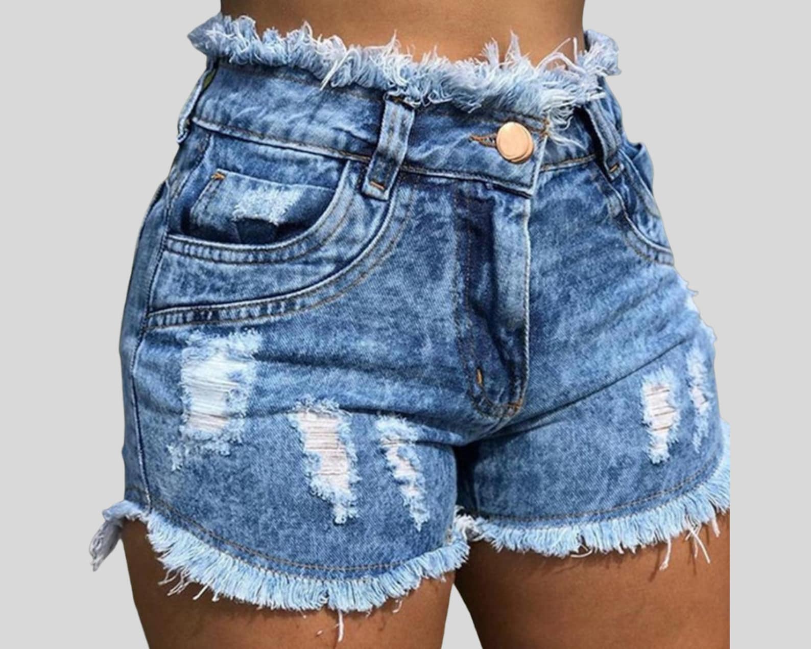 Jean Shorts Women Ripped Denim Booty Shorts Ripped Mini Shorts Etsy