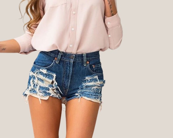 Ladies cut off jean hotsell shorts