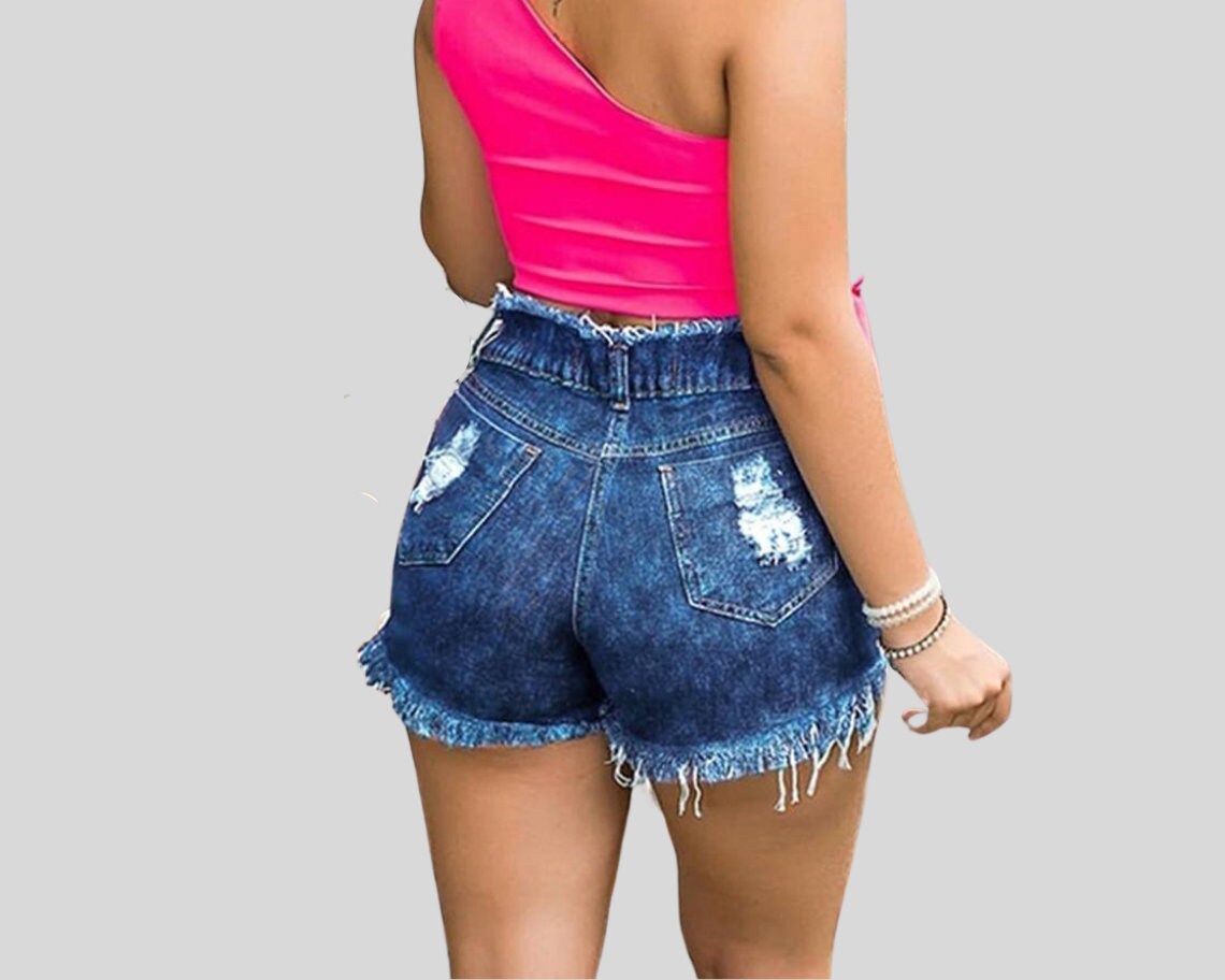 Jean Shorts Women Ripped Denim Booty Shorts Ripped Mini Shorts Etsy