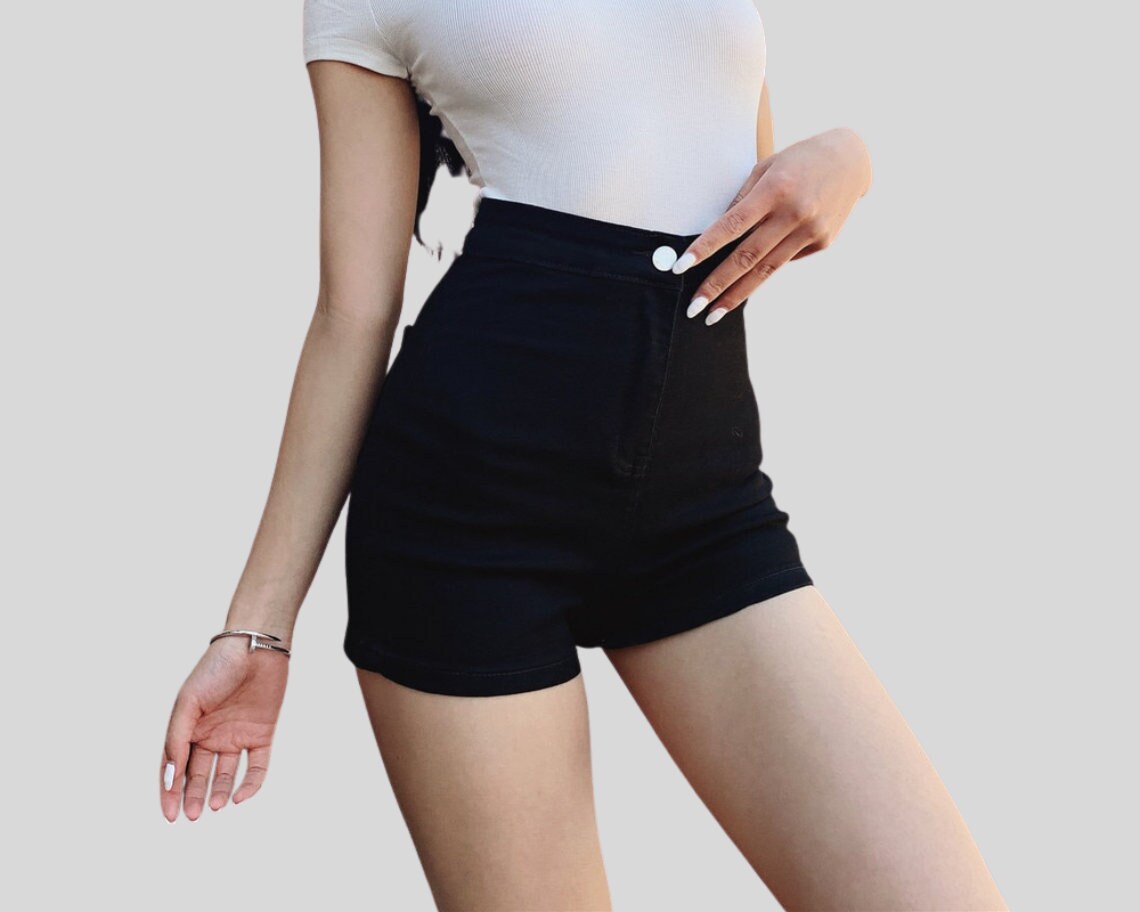 Denim Booty Shorts Women Stretchy Jean Shorts High Rise Sexy