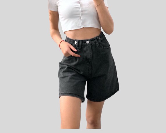 Bermuda Denim Shorts Women High Waisted 