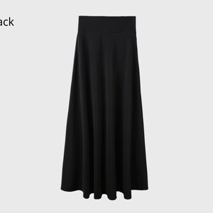 High Waisted Long Skirt Maxi Skirt Black Red Plus Size Skirt - Etsy