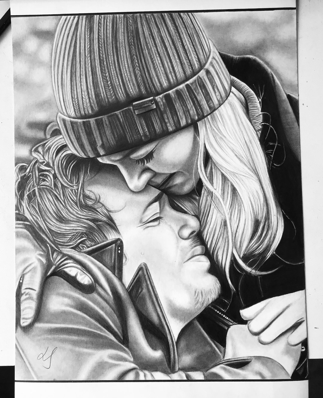 Drawing From Photos Portraits, Couples, Etc. Handdrawn in Pencil as