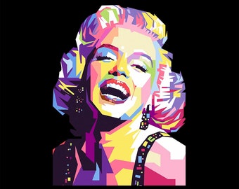 Altered Art Panels Craft Quilting Applique Panel of Marilyn Monroe design polyester Upholstery fabric 45x45 cm or 70x70 cm