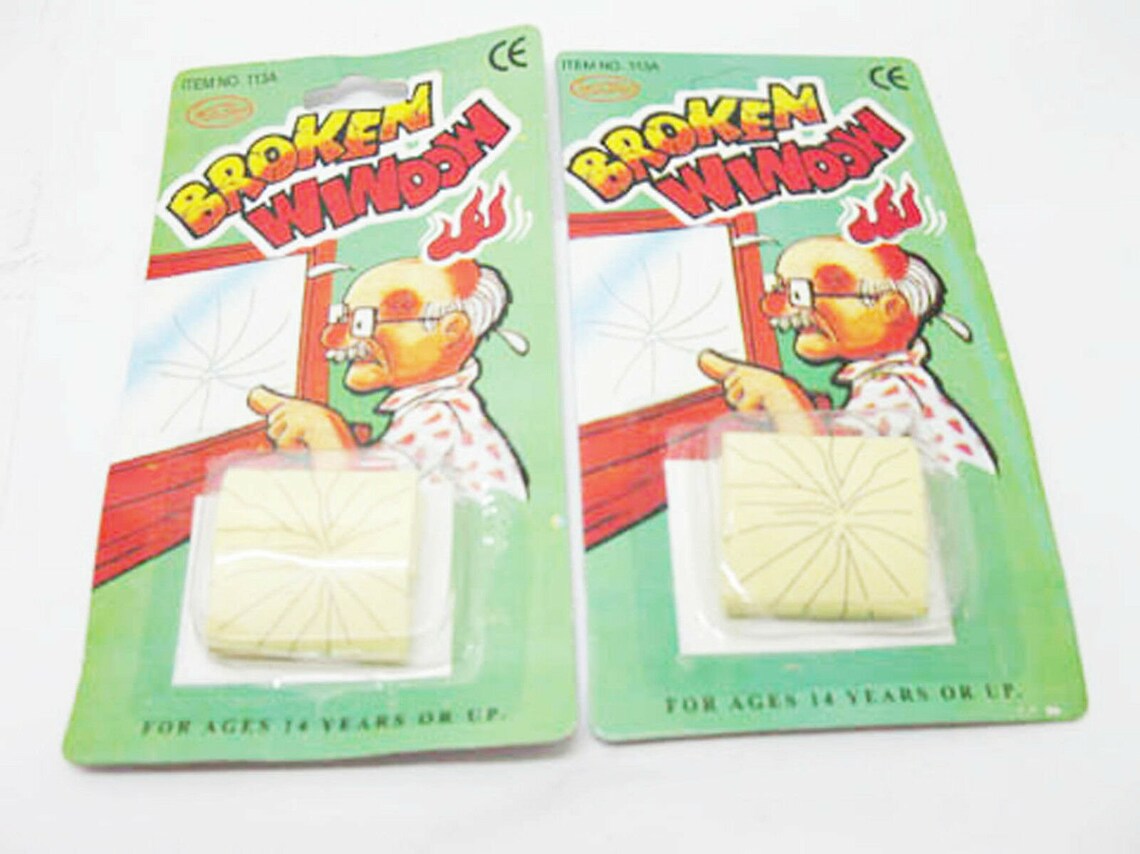 2 Cracked Window Prank Sticker Prank Funny Etsy