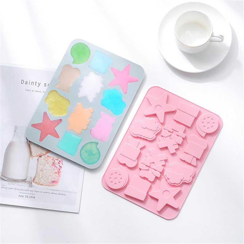 Soap Making Cute Star Gummy Mold,Ice Lattice,Candy Mold,Chocolate Mold,Pig Clay Mold,Pudding Jelly Molds