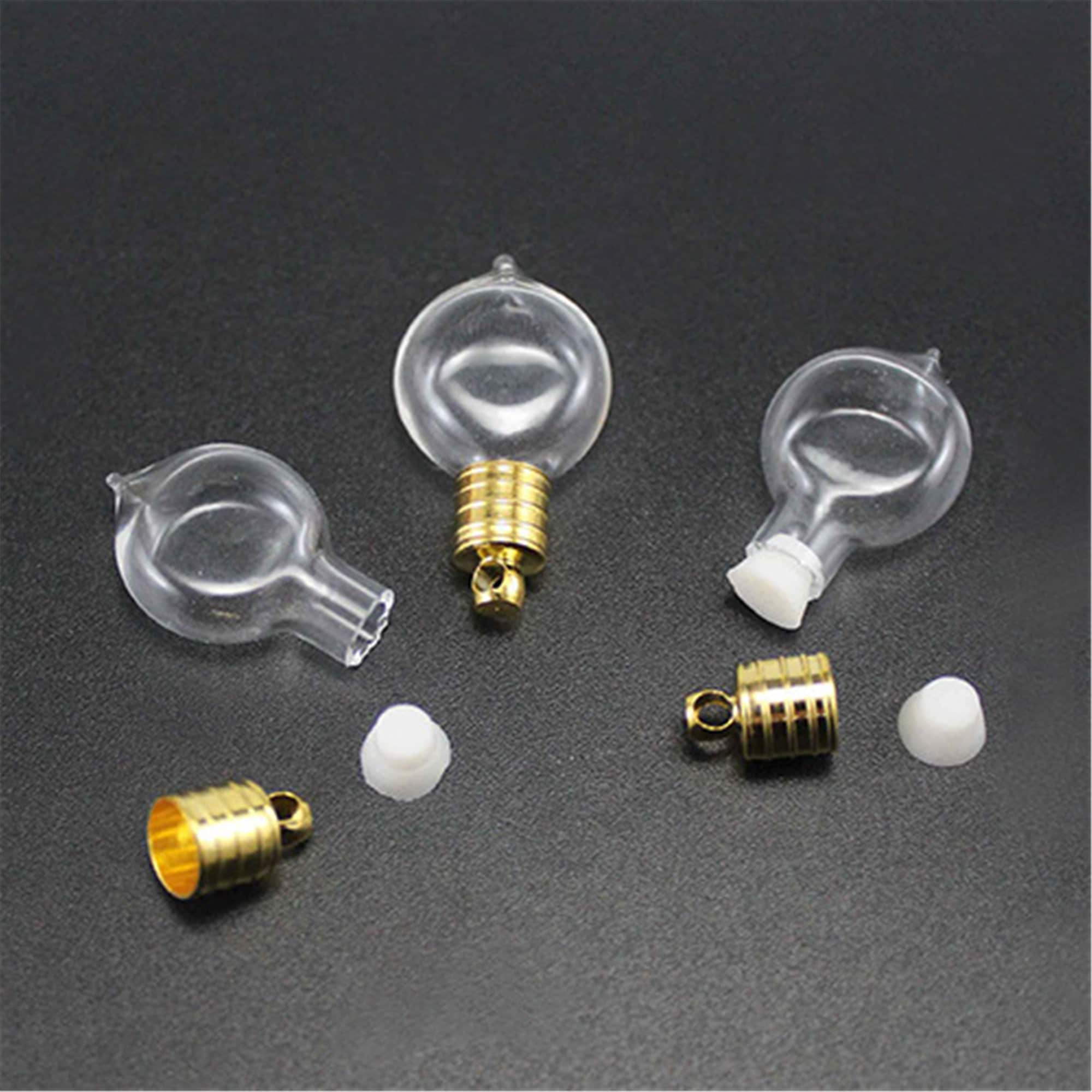 Multiple Style Mini Glass Bottle/Metal Cap Glass Etsy