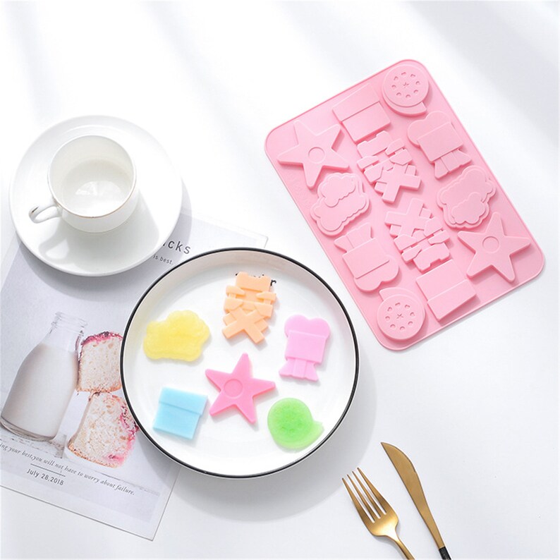 Soap Making Cute Star Gummy Mold,Ice Lattice,Candy Mold,Chocolate Mold,Pig Clay Mold,Pudding Jelly Molds