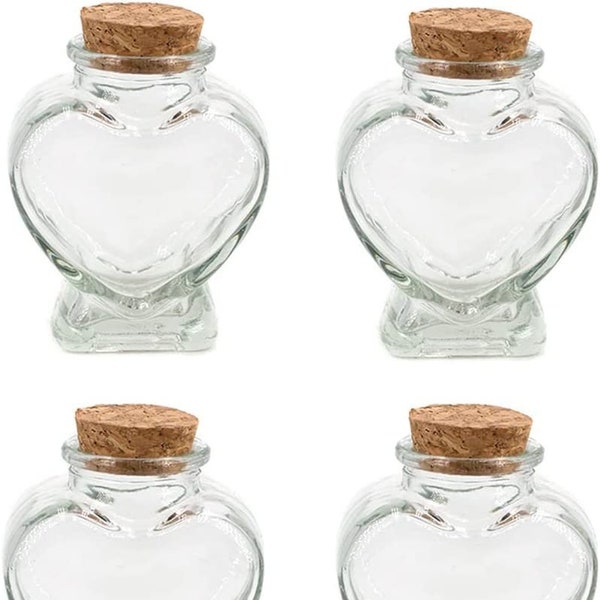 24 Bottiglie in vetro a forma di cuore-stella - palla- 24 Heart - Stars shaped glass bottles