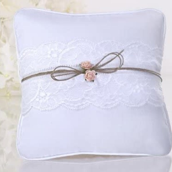 Coussin porte alliances, accessoire de mariage pour demoiselles d'honneur