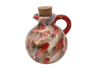 Oliera dipinta a mano bomboniera matrimonio -Oil cruet painted heart wedding favor