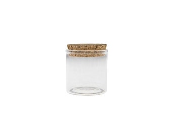 Jar with cork sugared almond holder wedding spice holder