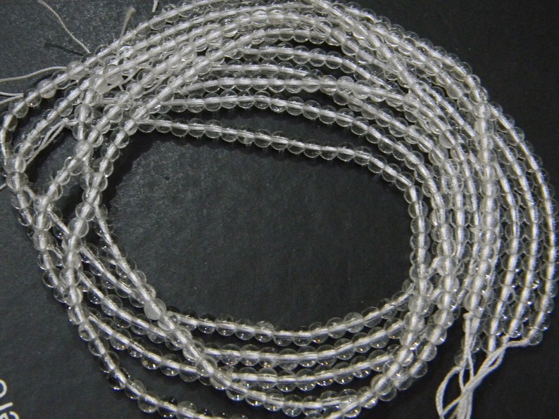 70/% OFF AAA Quality Natural Crystal Quartz Smooth Round Shape Size 4-4.50MM 15 Inch Strand Approx.
